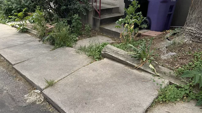 uneven sidewalk in Denver