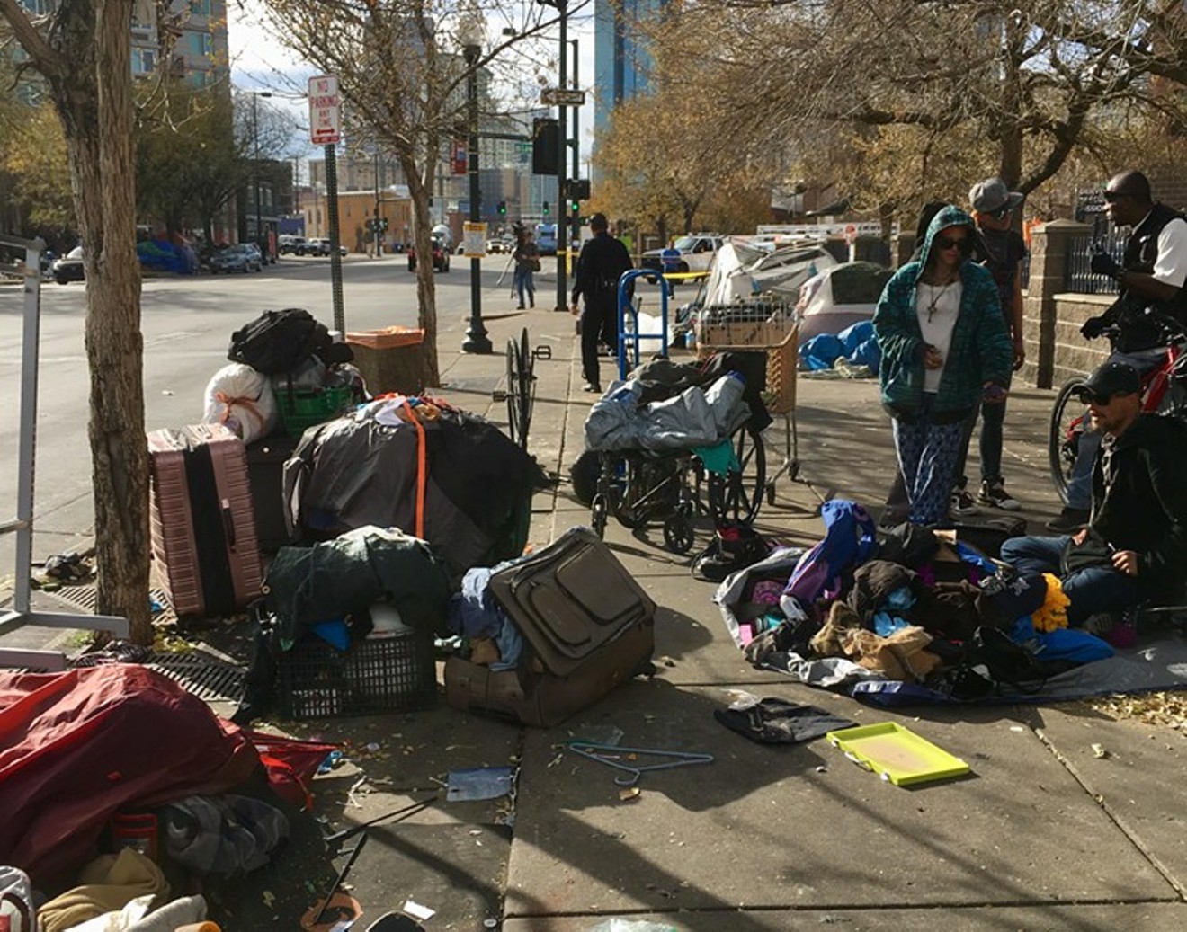 The city dismantled a 200-person-plus homeless encampment on October 29.