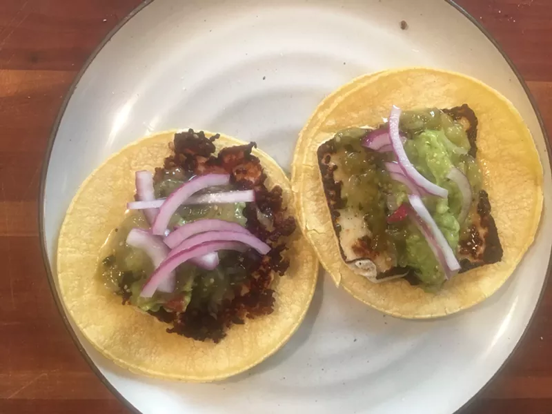 Image: Simple and delicious Queso a La Plancha Tacos!