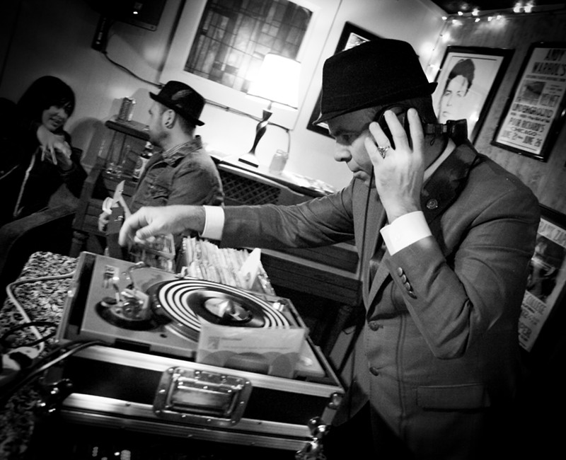 DJ Scott Damnit spins vintage vinyl at Groove Diggers Soul Club.