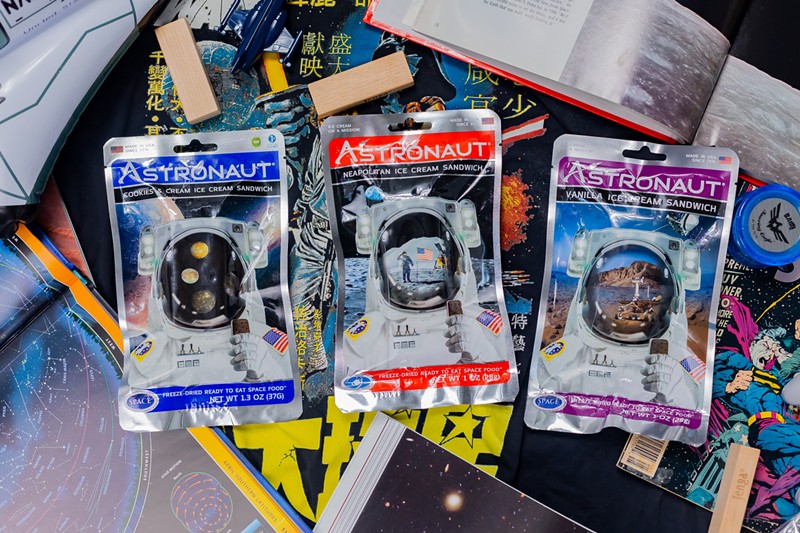 Astronaut Foods’ freeze-dried ice cream sandwiches are nostalgic for many.