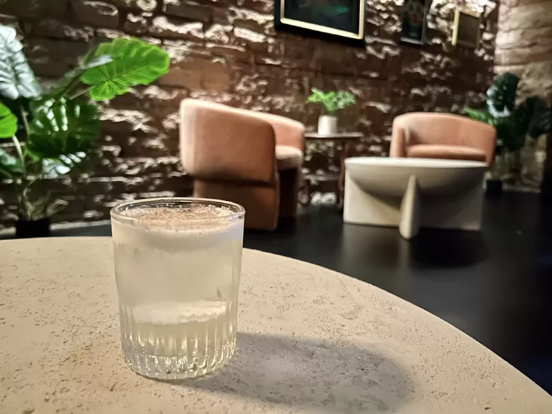 Image: cocktail in a glass on a table