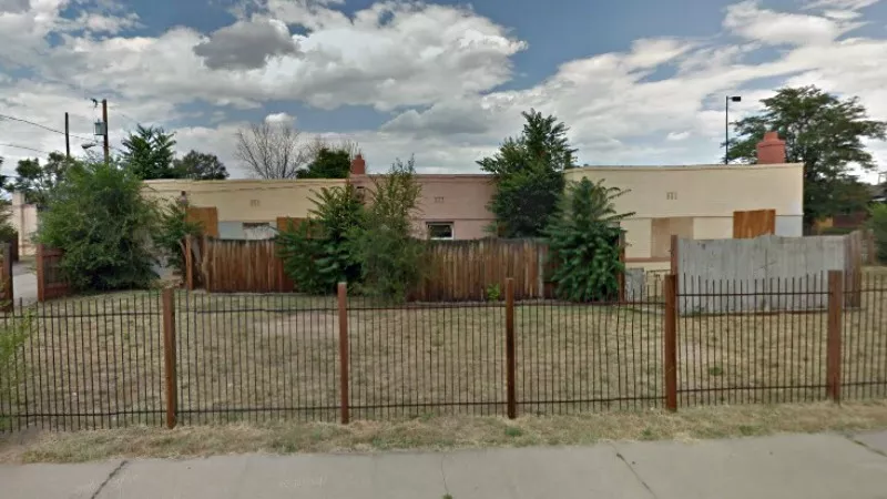 Image: A pre-demolition view of the property at 37th and York.