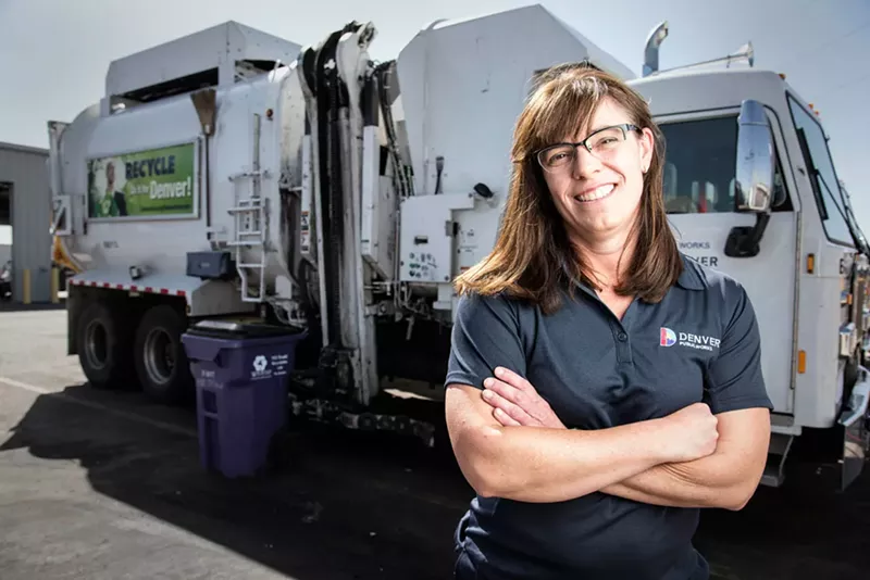 Image: Charlotte Pitt manages Denver Recycles and Solid Waste Management.