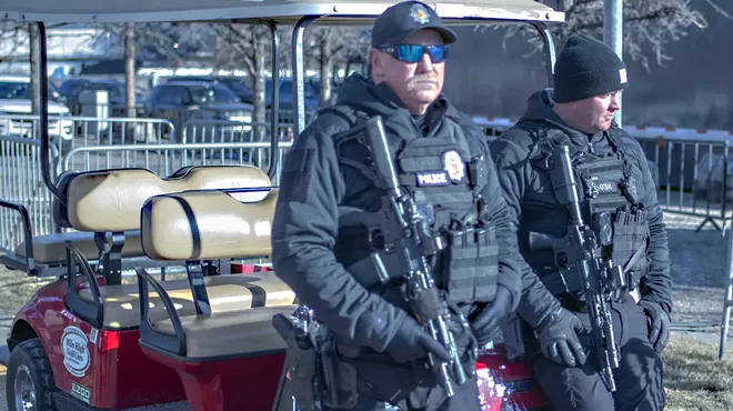 Denver police at football game