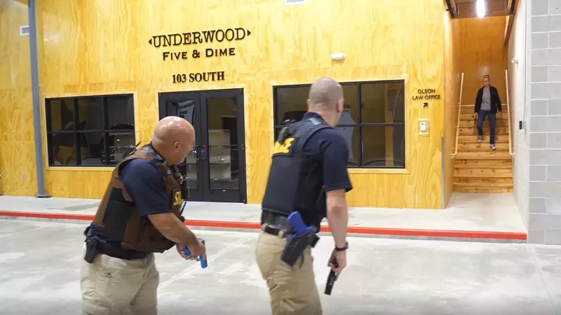 Image: An image from a Police Executive Research Forum video intended to train officers how to deal with suicidal suspects.