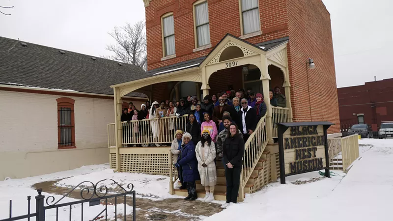 Image: people at black american west museum