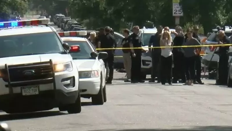 Image: The scene after the August 28 shooting at DSST Cole Middle School.
