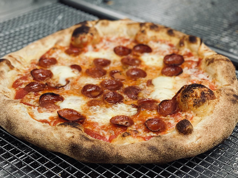 Image: a pepperoni pizza