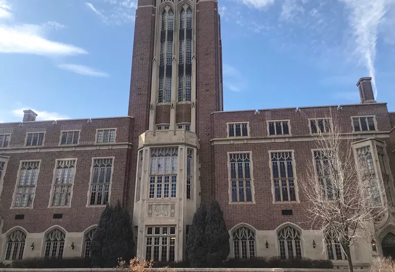 Image: Mary Reed Hall at the University of Denver.