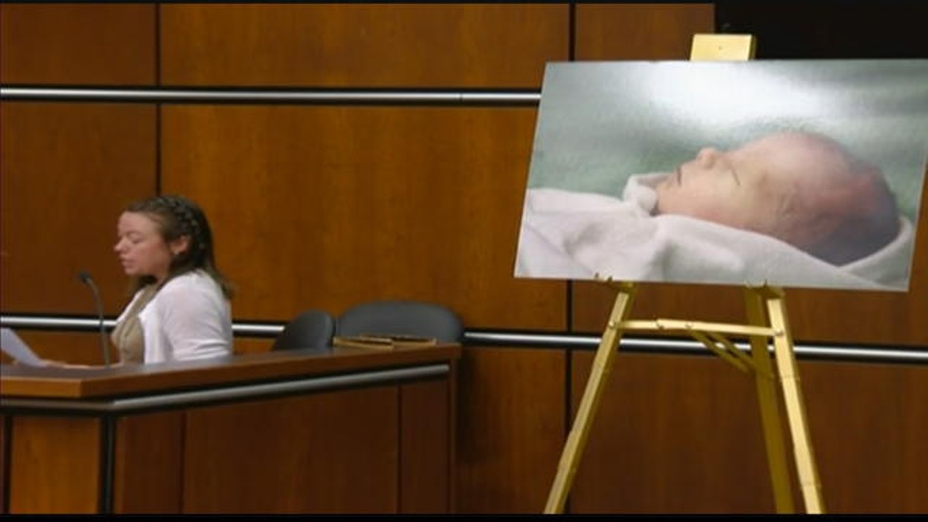Michelle Wilkins testifying at the trial of Dynel Lane.