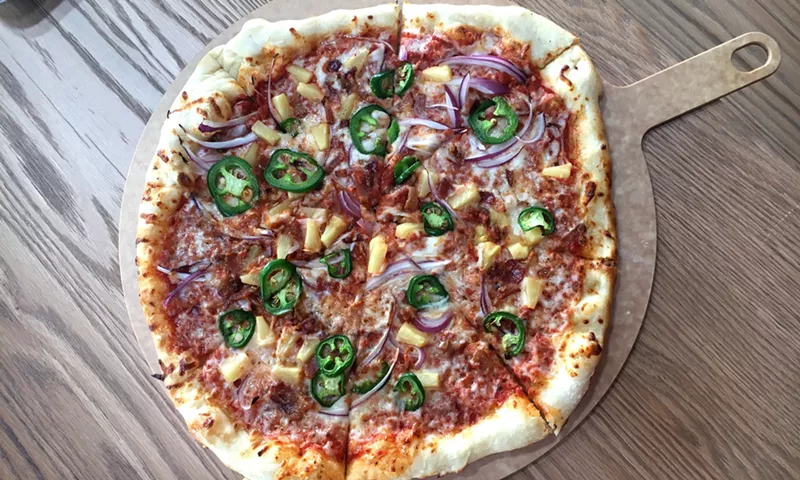 Image: You can still get pineapple on your pizza at the new incarnation of Ernie's.