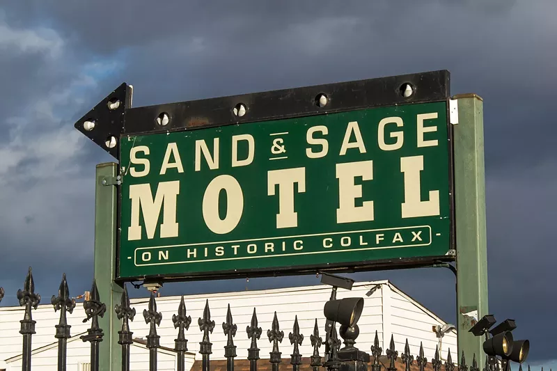 Image: The Sand & Sage Motel at 8415 East Colfax Avenue is now owned by the Fax.
