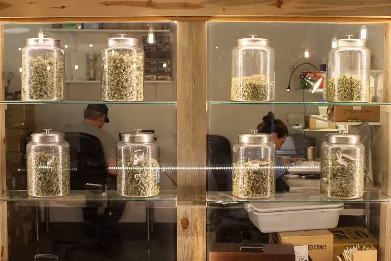 Image: Inside Aurora dispensary Colorado Harvest Company.