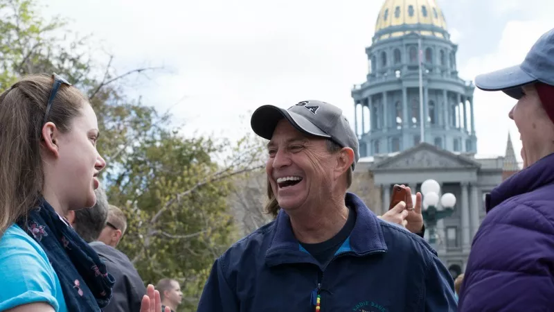 Image: Representative Ed Perlmutter at the March for Science in Denver. Additional photos below.
