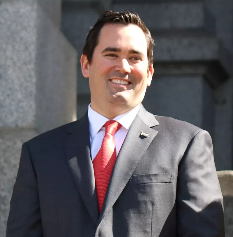 Image: Walker Stapleton, pictured here with his Invisible Friend Running Mate.
