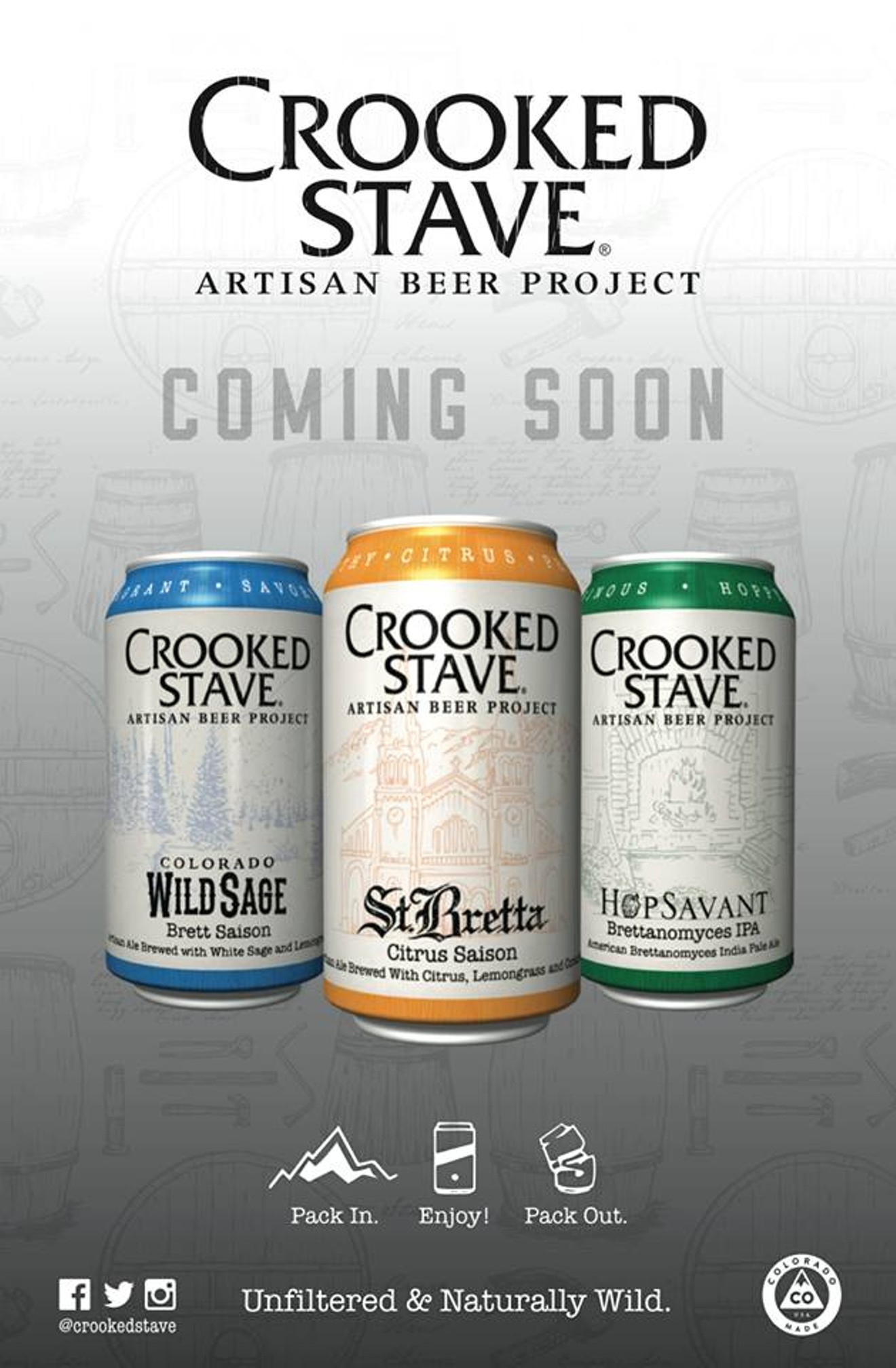 Crooked Stave will sell three of its Brettanomyces beers in cans this summer.