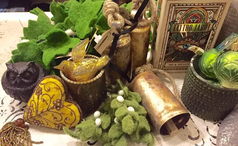 Image: A holiday gift vignette at 5 Green Boxes.