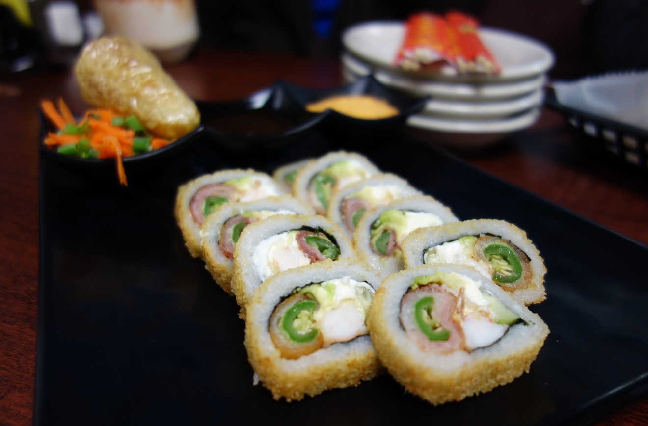 Mexican-style sushi is one of the specialties at El Coco Pirata.