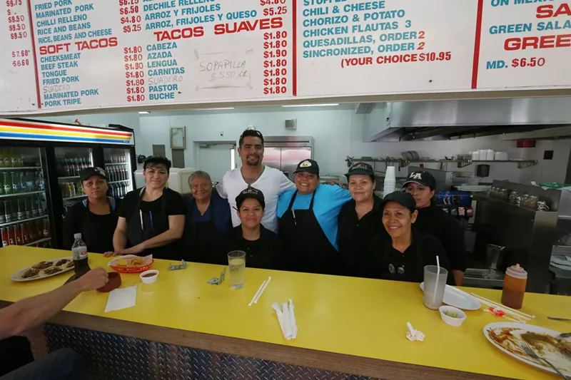 Image: The award-winning crew at El Taco de Mexico.