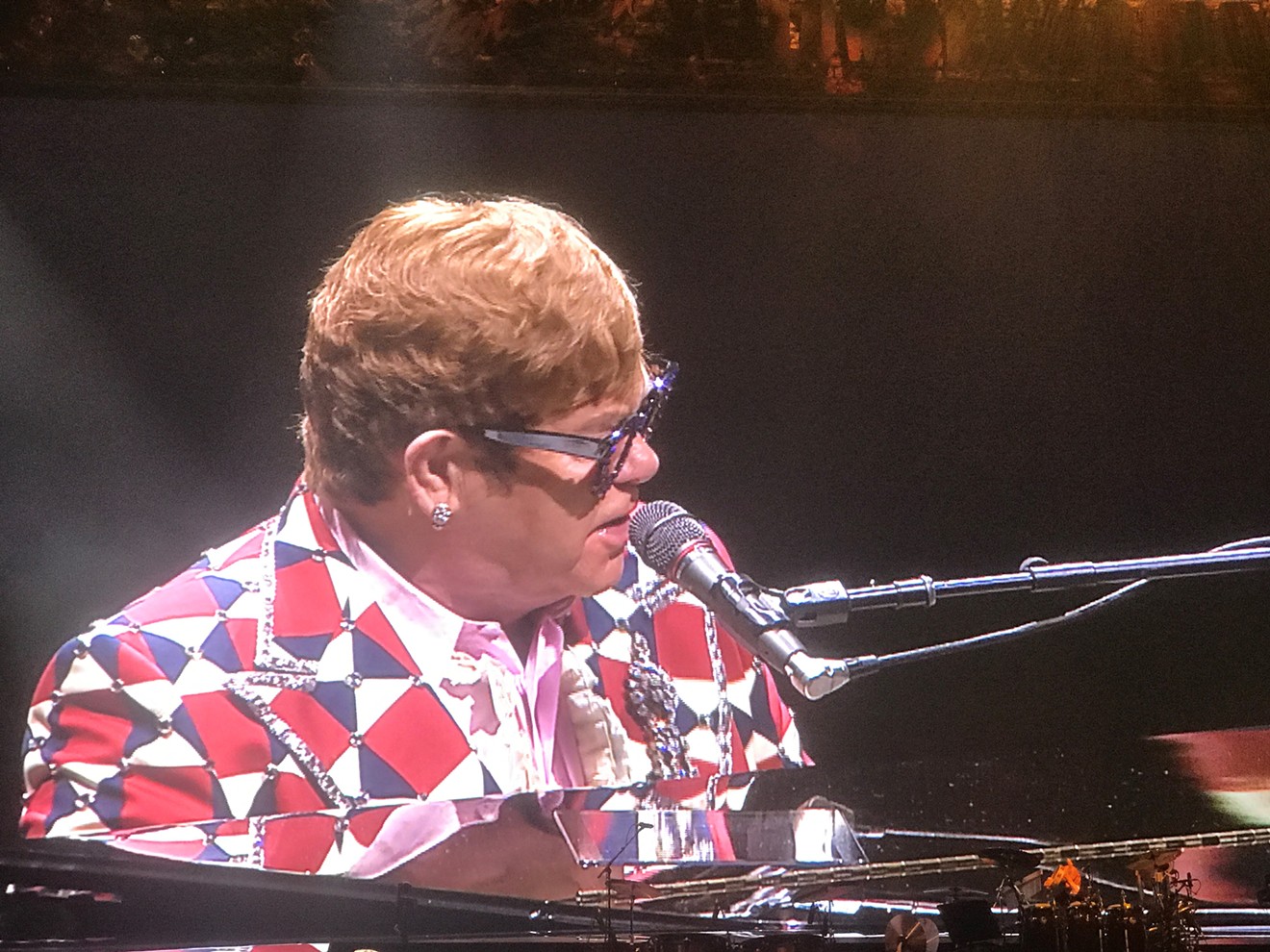 Elton John performed the first of two farewell concerts at the Pepsi Center on February 6, 2019.