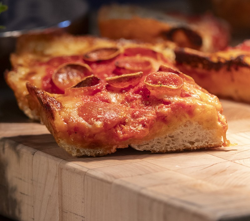 You can now get Blue Pan's Detroit-style pizza at a Broncos game.