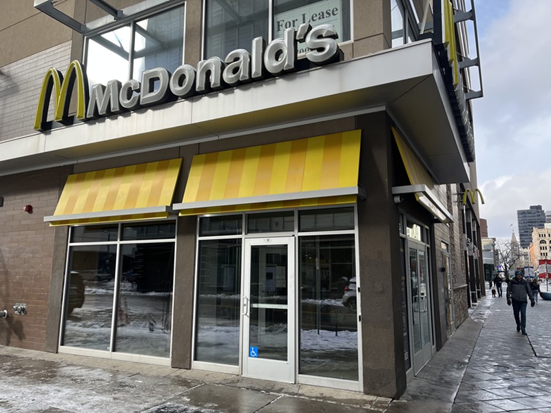 The McDonald's at the entrance of the 16th Street Mall has closed.