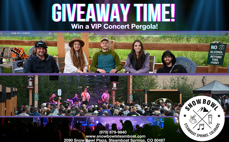 Image: Enter to Win a VIP Pergola Experience at the Snow Bowl Free Summer Music Fest in Steamboat Springs!