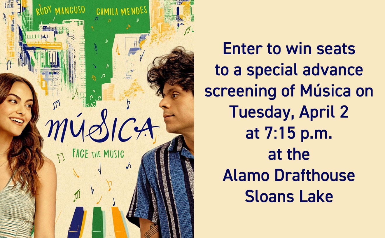 Enter to win seats to a special advance screening of Música on Tuesday, April 2 at 7:15 p.m. at the Alamo Drafthouse Sloans Lake