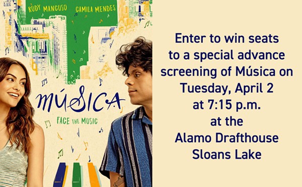 Enter to win seats to a special advance screening of Música on Tuesday, April 2 at 7:15 p.m. at the Alamo Drafthouse Sloans Lake