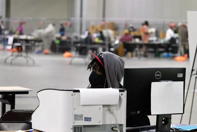 Image: All Georgia counties used Dominion Voting Systems equipment for the runoff vote.