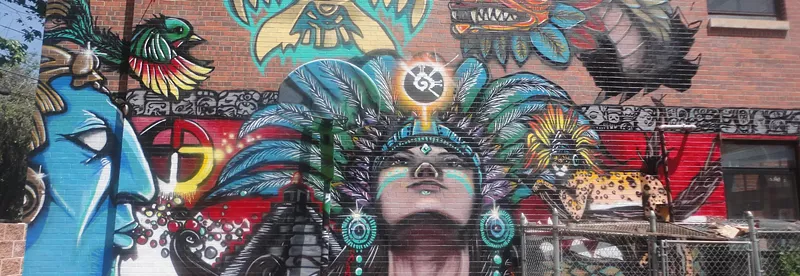 Image: A mural on Escuela Tlatelolco's building, which closed at the beginning of July.