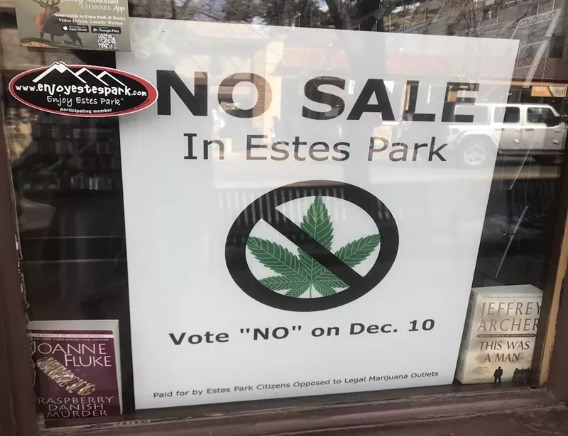 Image: This book store in Estes Park doesn't want commercial pot to come to town.