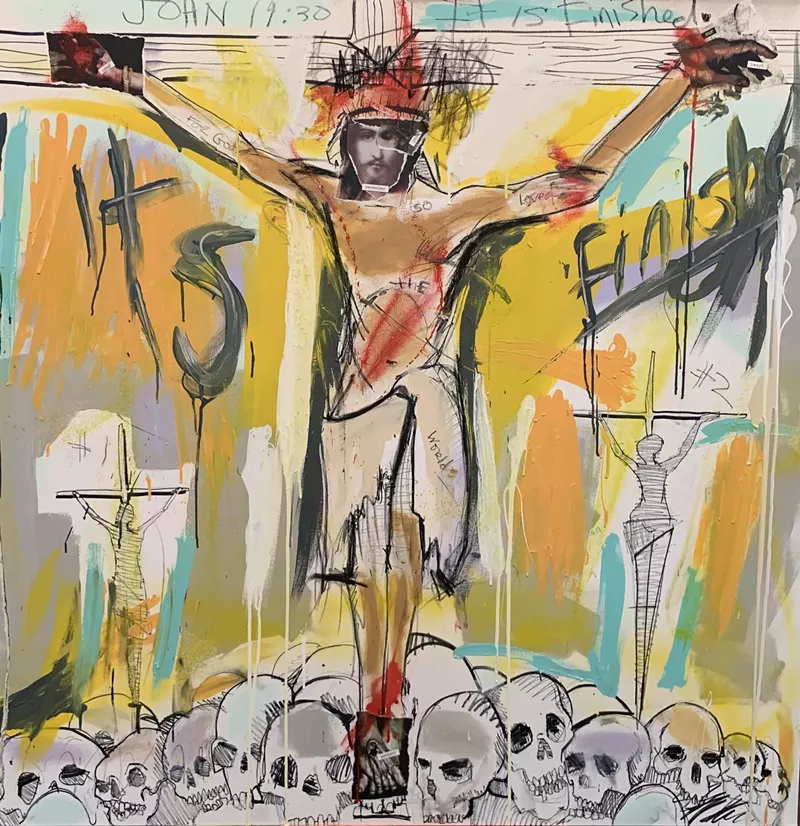 Image: "It Is Finished," a collaboration between Justin Reddick and Matte Refic.