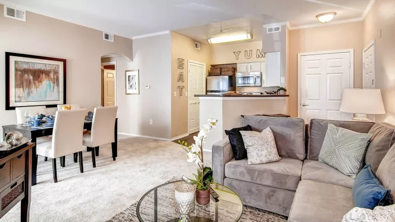 Image: A sample apartment at IMT Cherry Creek.