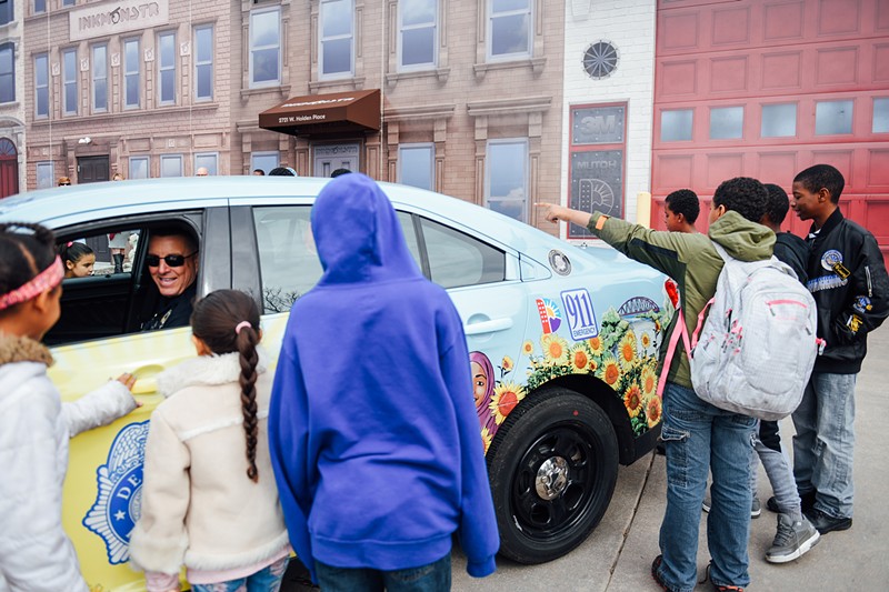 The new "art car" was unveiled to members of the Sun Valley community on March 28, 2018.