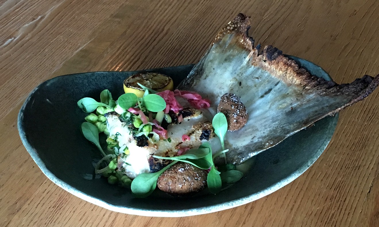 Hearth & Dram's halibut tail was an impressive and delicious surprise in April 2019.