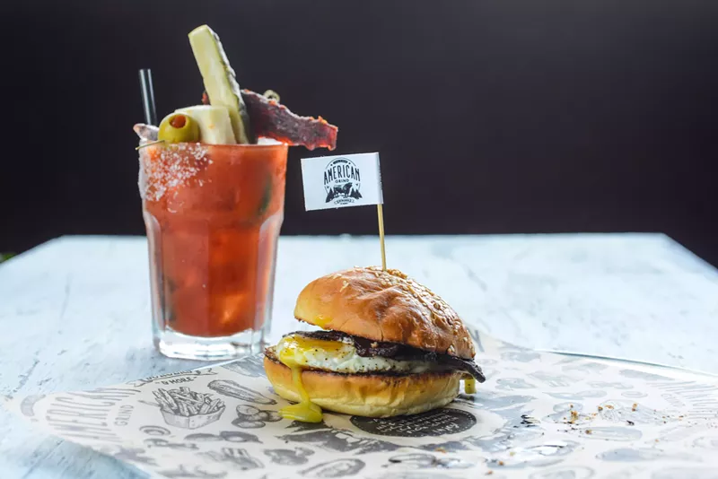 Image: Brunch doesn't get much more satisfying than a Bloody Mary and a fried-egg sandwich.