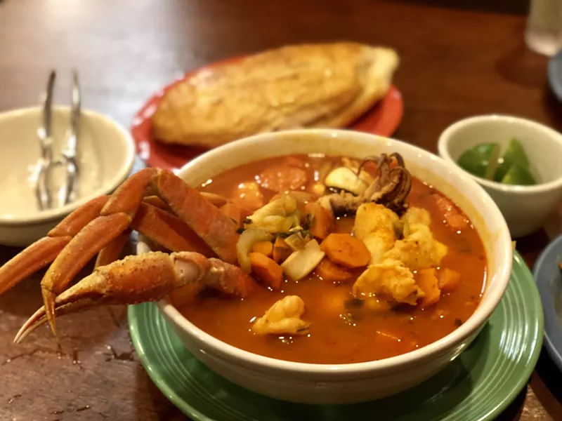 Image: What lurks beneath the surface of the menu at Real de Minas? House specials like this Siete Mares soup.