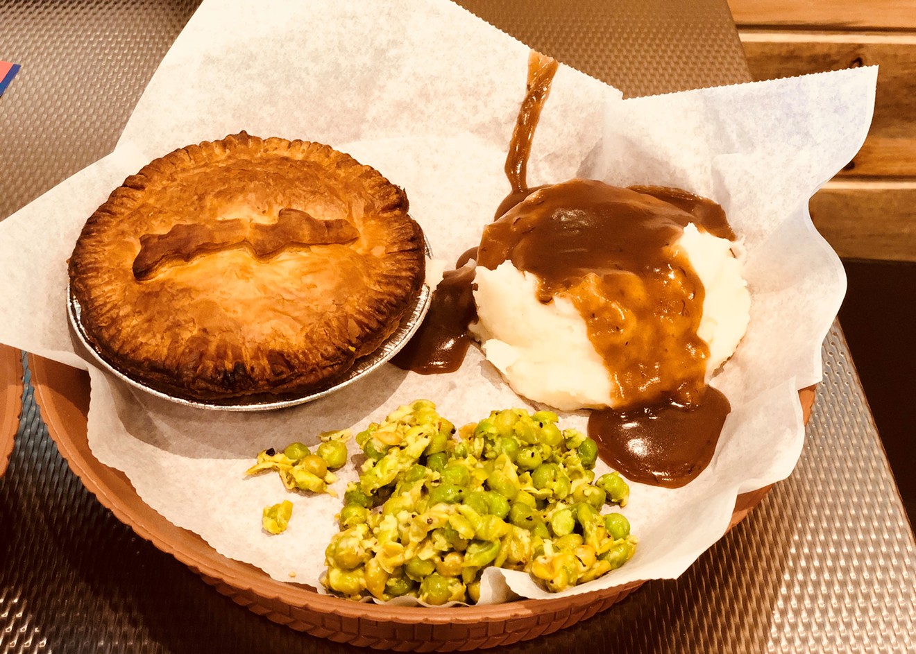 Meat pies, mashed potatoes and mushy peas are on deck at the Great Australian Bite.