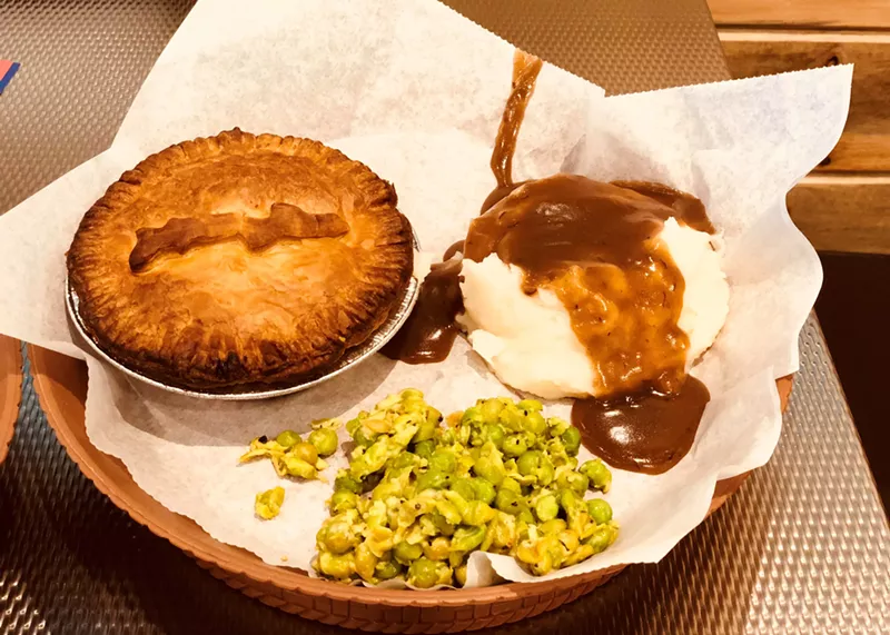 Image: Meat pies, mashed potatoes and mushy peas are on deck at the Great Australian Bite.