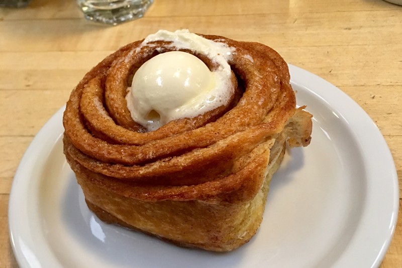 Would you take this cinnamon roll on vacation with you? The airlines will probably charge a baggage-handling fee.