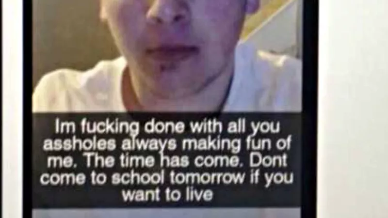 Image: A post circulated on social media cropped to disguise the identity of the Jeffco High School student pictured.