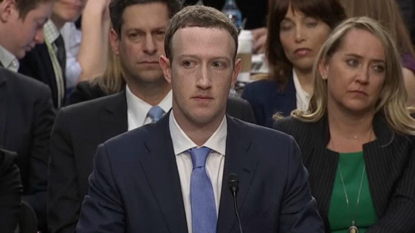 Facebook co-founder Mark Zuckerberg testifying before a congressional committee earlier this year.