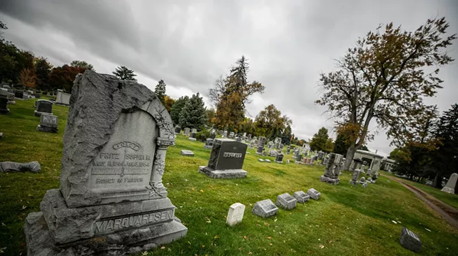 gravestones in Denver cemetery