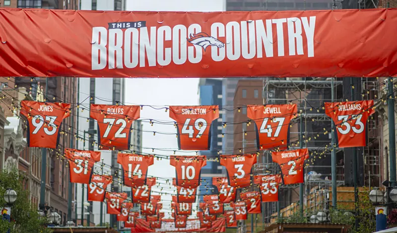 Image: Larimer Square declared itself Broncos Country this past weekend.