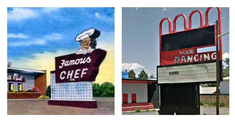 Image: The Famous Chef restaurant site later housed PT's All Nude II.