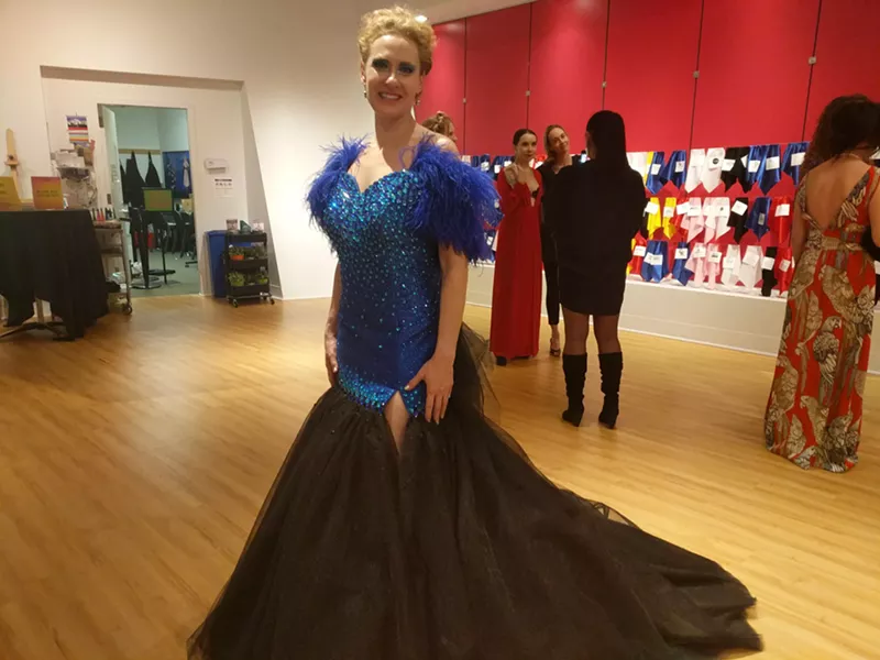 Image: Jill Ascher in a custom blue gown at the Art of Dior gala.