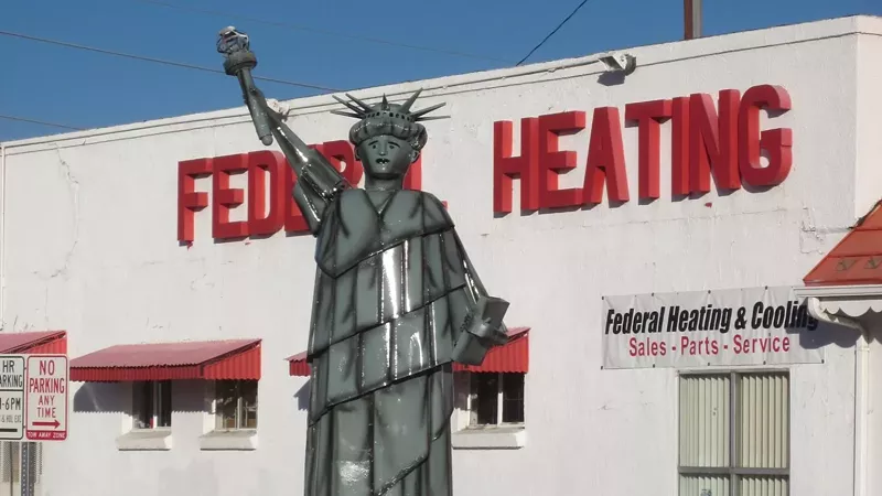 Image: Lady Liberty has carried a torch for Federal Heating since 1982.