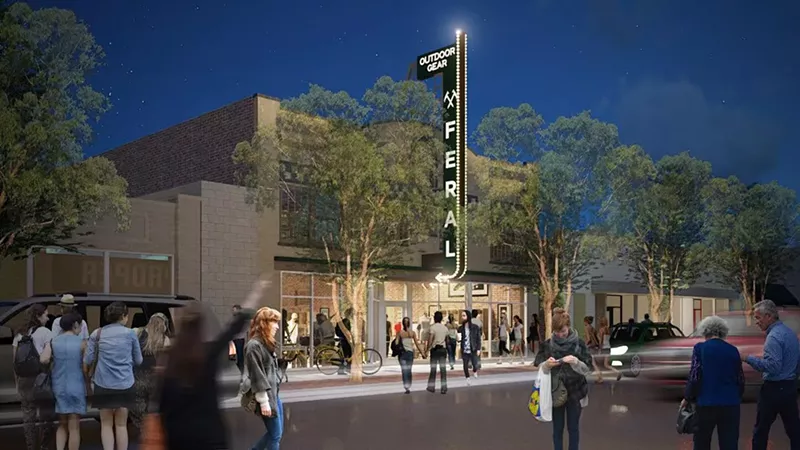 Image: What the Flesher-Hinton building would look like once Feral Mountain Co. moves in.